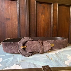 Ralph Lauren Brown Suede Belt Made in Italy Size Small